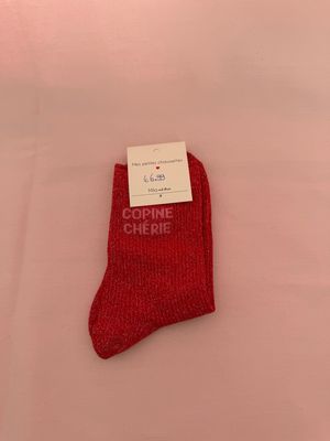 GLITTER KOUSEN ROOD ‘COPINE CHÉRIE’