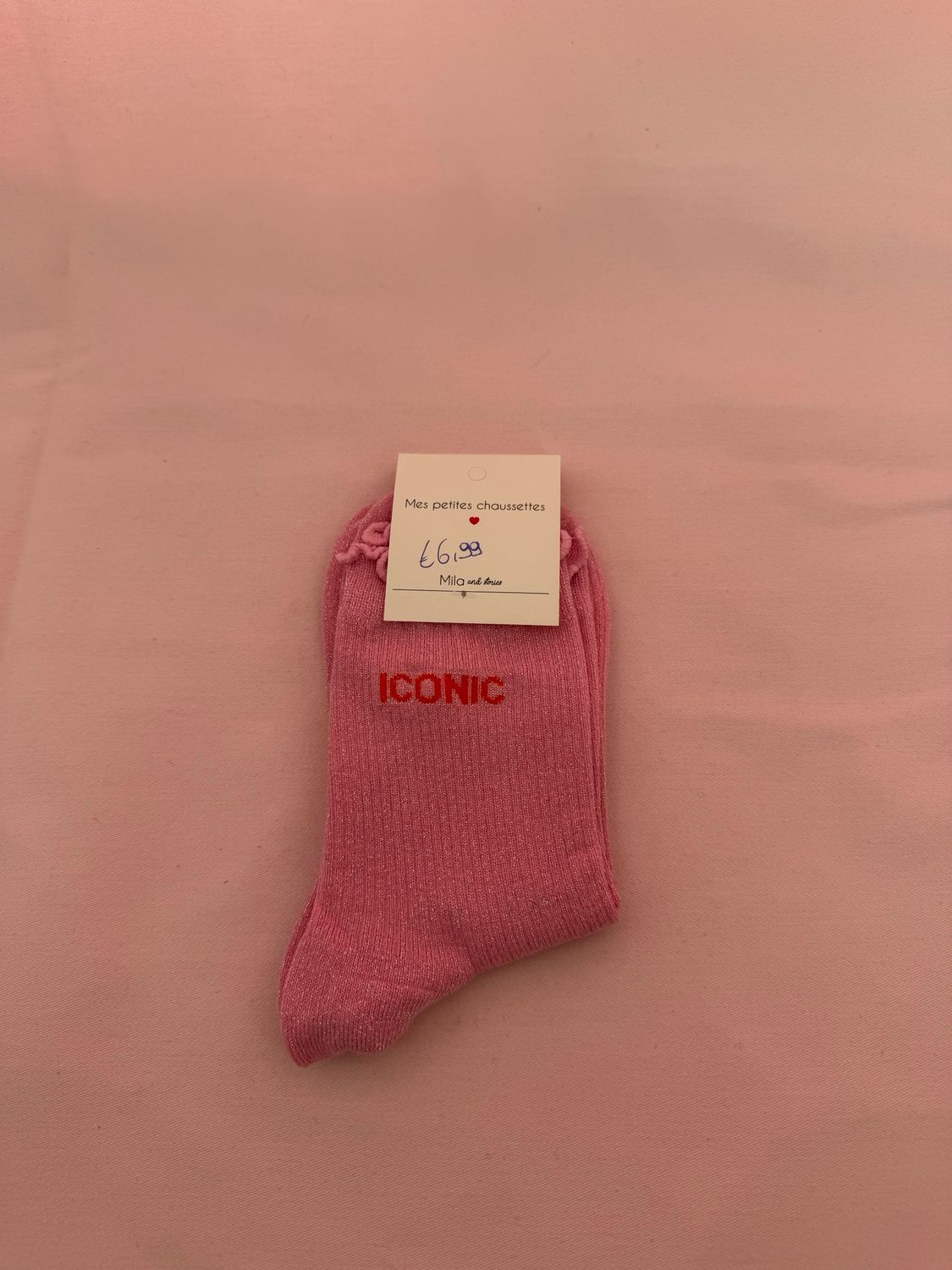 GLITTER KOUSEN PASTELROZE ‘ICONIC’