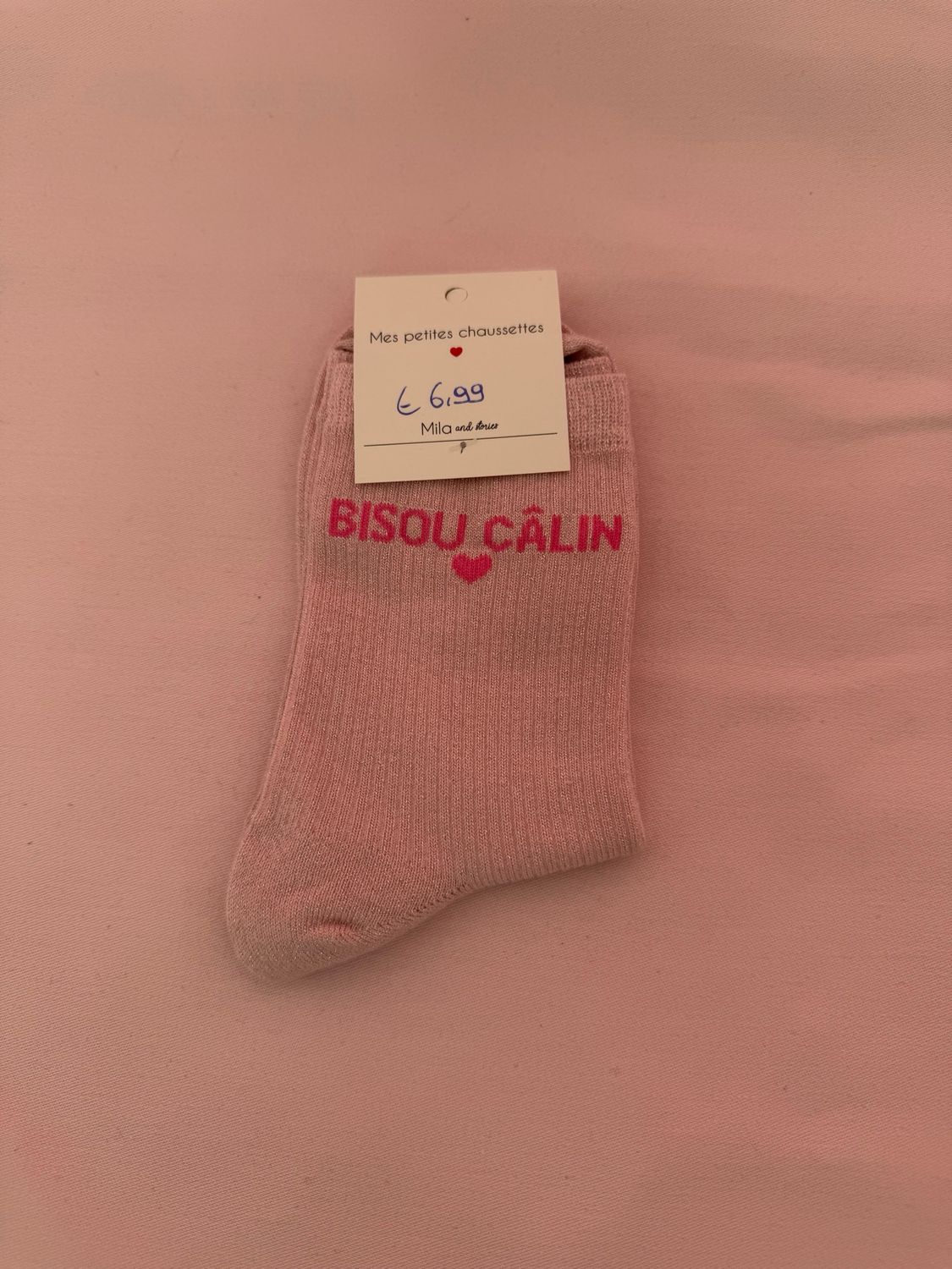 GLITTER KOUSEN PASTELROZE ‘BISOU CÂLIN’