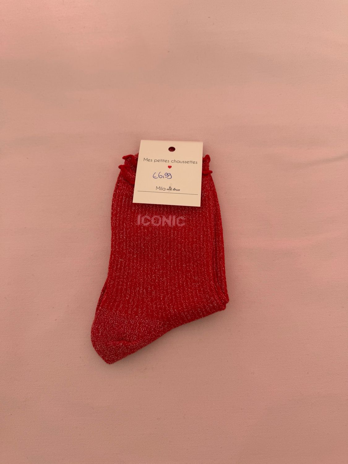 GLITTER KOUSEN ROOD ‘ICONIC’