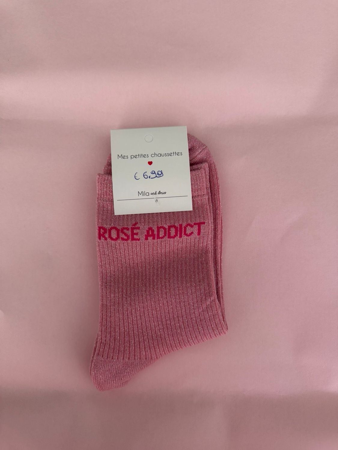 GLITTER KOUSEN ROZE ‘ROSÉ ADDICT’