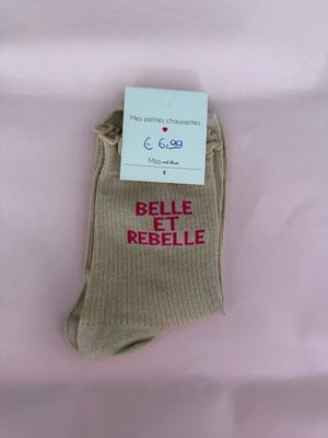 GLITTER KOUSEN BEIGE ‘BELLE ET REBELLE’