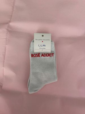 GLITTER KOUSEN GRIJS ‘ROSÉ ADDICT’