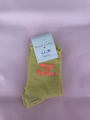 GLITTER KOUSEN GEEL ‘BELLE ET REBELLE’