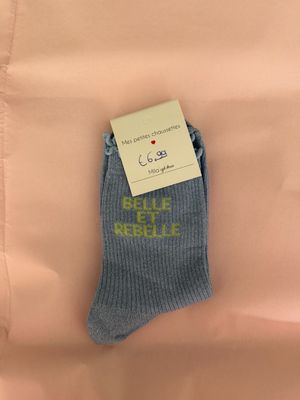 GLITTER KOUSEN PASTEL BLAUW ‘BELLE ET REBELLE’