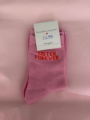 GLITTER KOUSEN ROZE ‘SISTER FOREVER