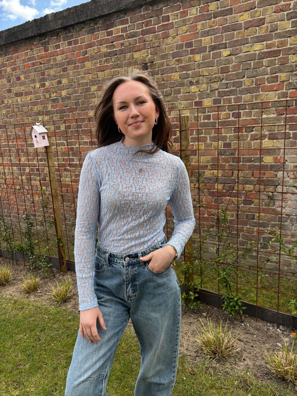 KANTEN LONG SLEEVE LICHTBLAUW