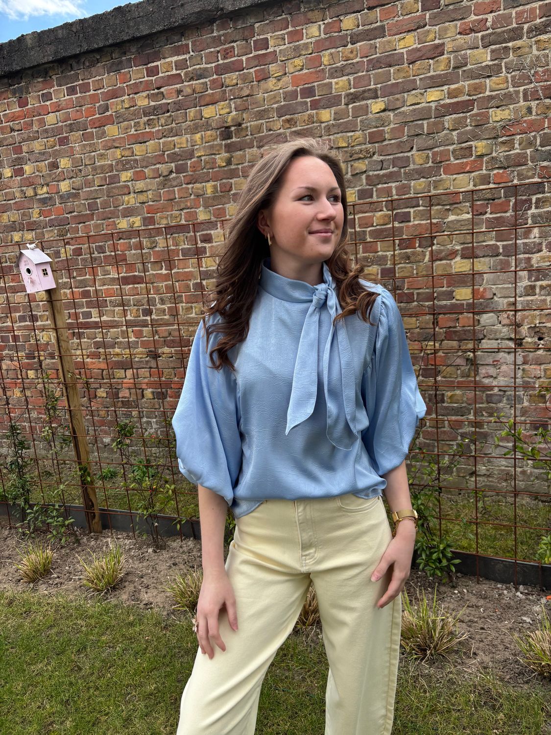 BLOES MET STRIK BLAUW