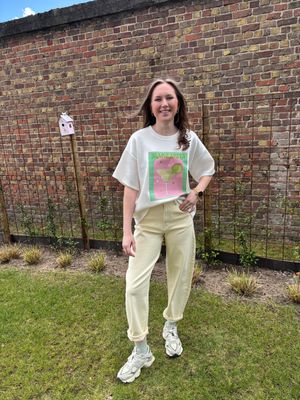 BALLOON JEANS PASTELGEEL