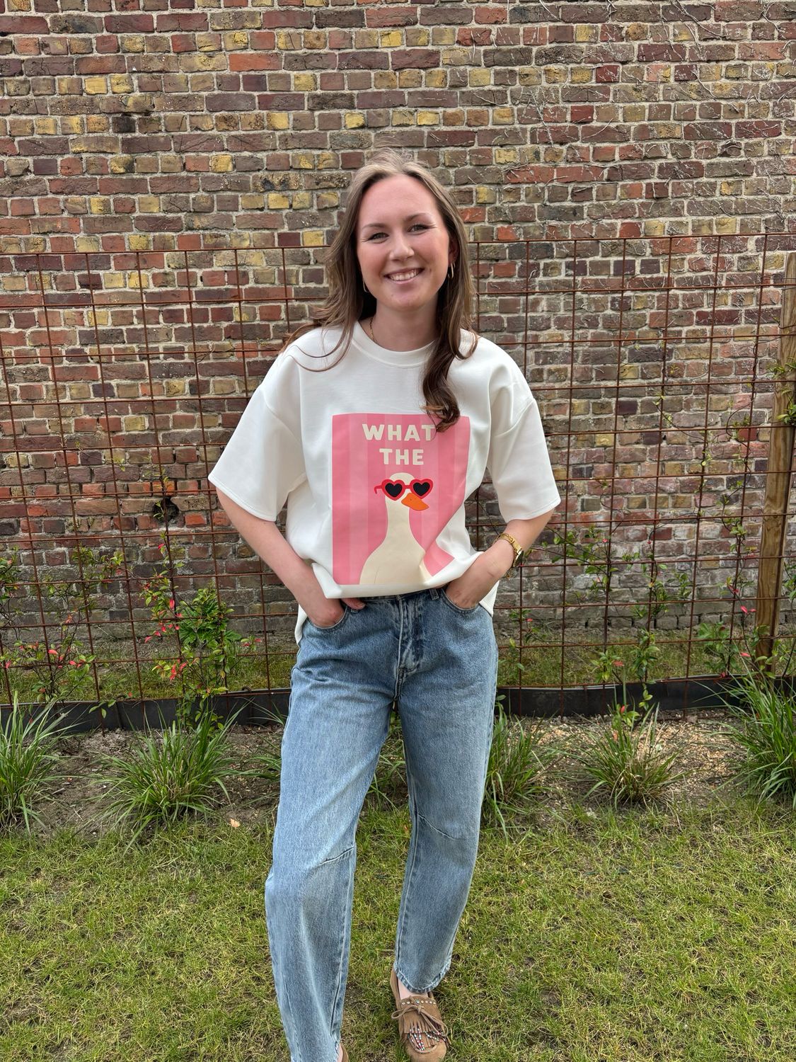 T-SHIRT ‘WHAT THE DUCK’ WIT
