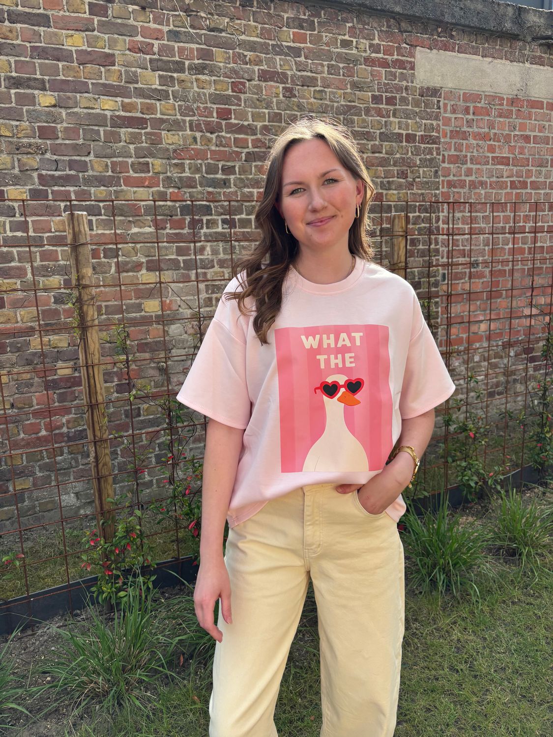 T-SHIRT ‘WHAT THE DUCK’ ROZE