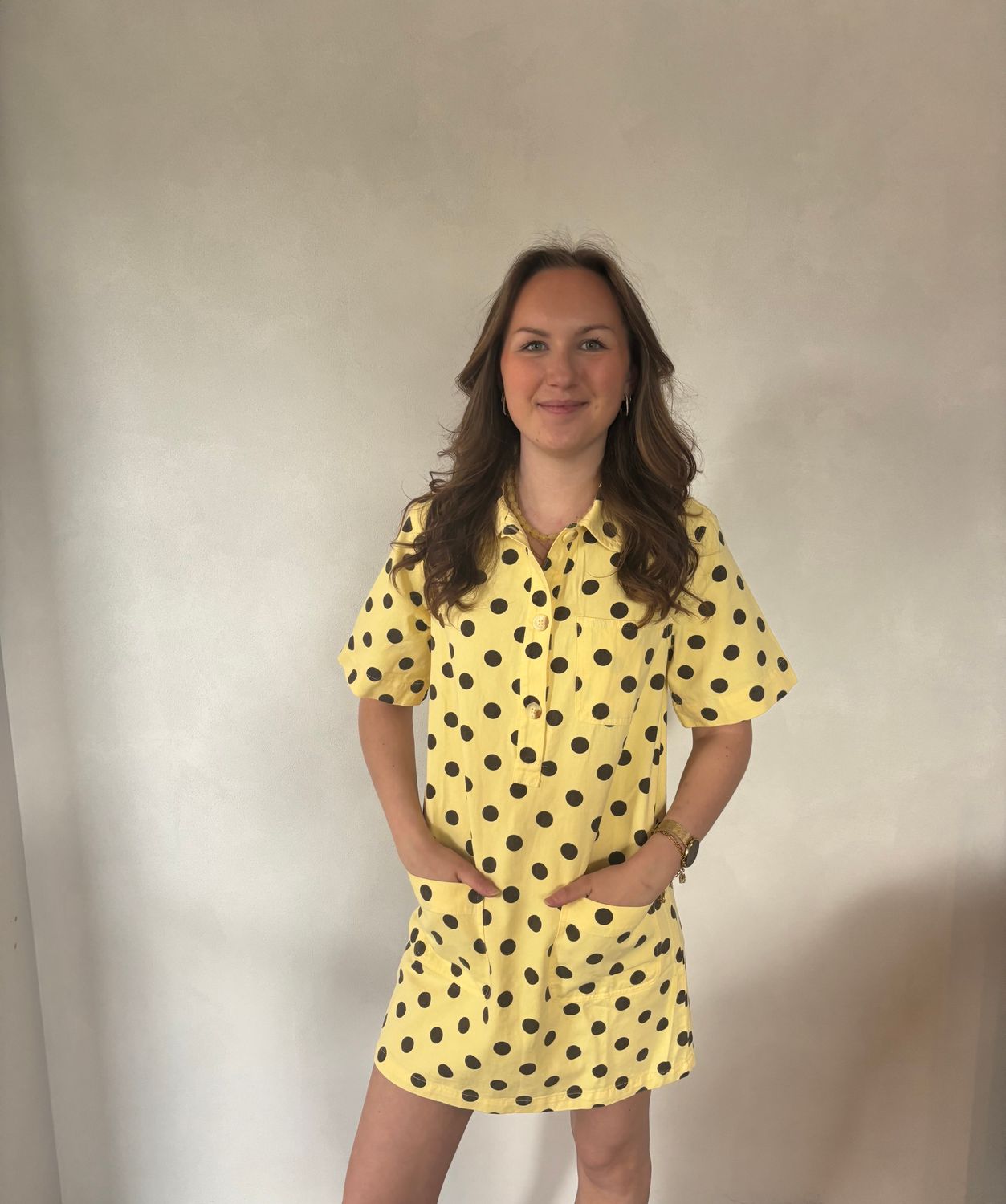 KLEED POLKA DOTS GEEL