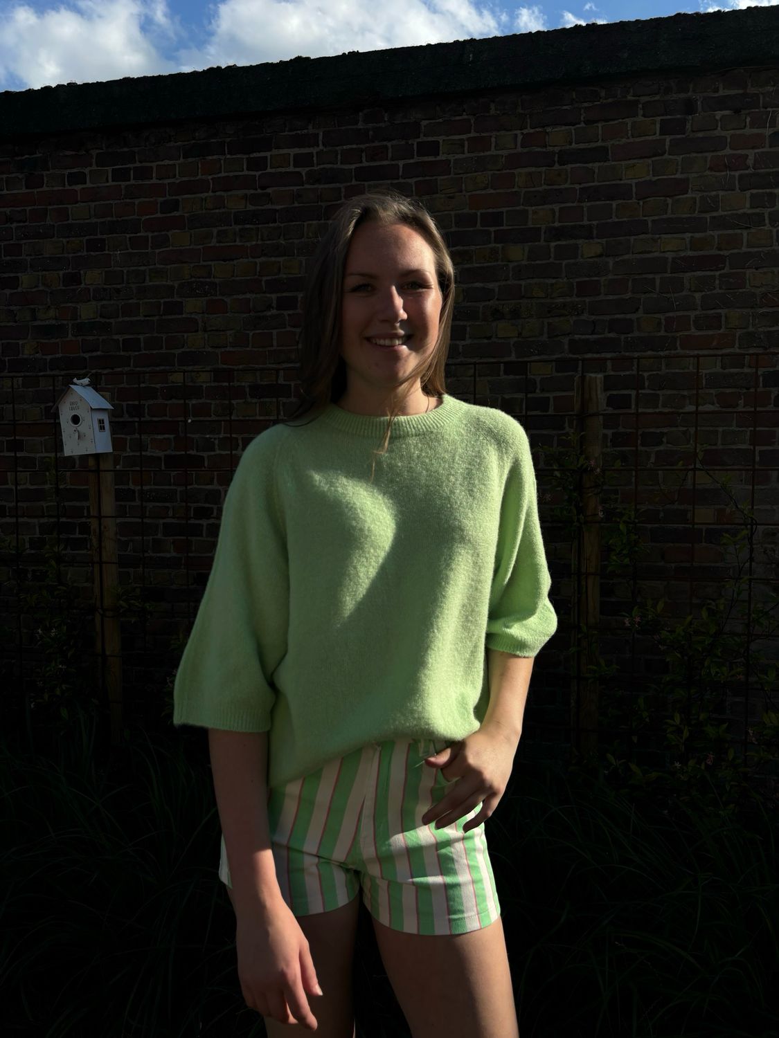 TRUI MET HALFLANGE MOUW GROEN