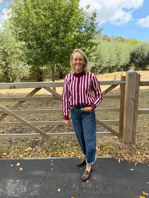 TRUI MET KRAAG ROZE/BORDEAUX ONE SIZE