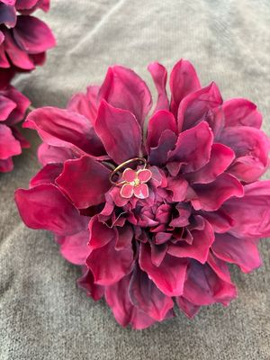 RING BLOEMETJE ROZE