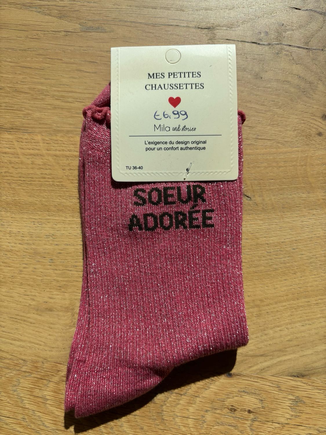 GLITTER KOUSEN ROZE ‘SOEUR ADORÉE’