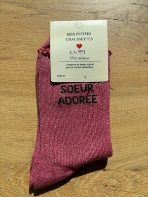 GLITTER KOUSEN ROZE ‘SOEUR ADORÉE’