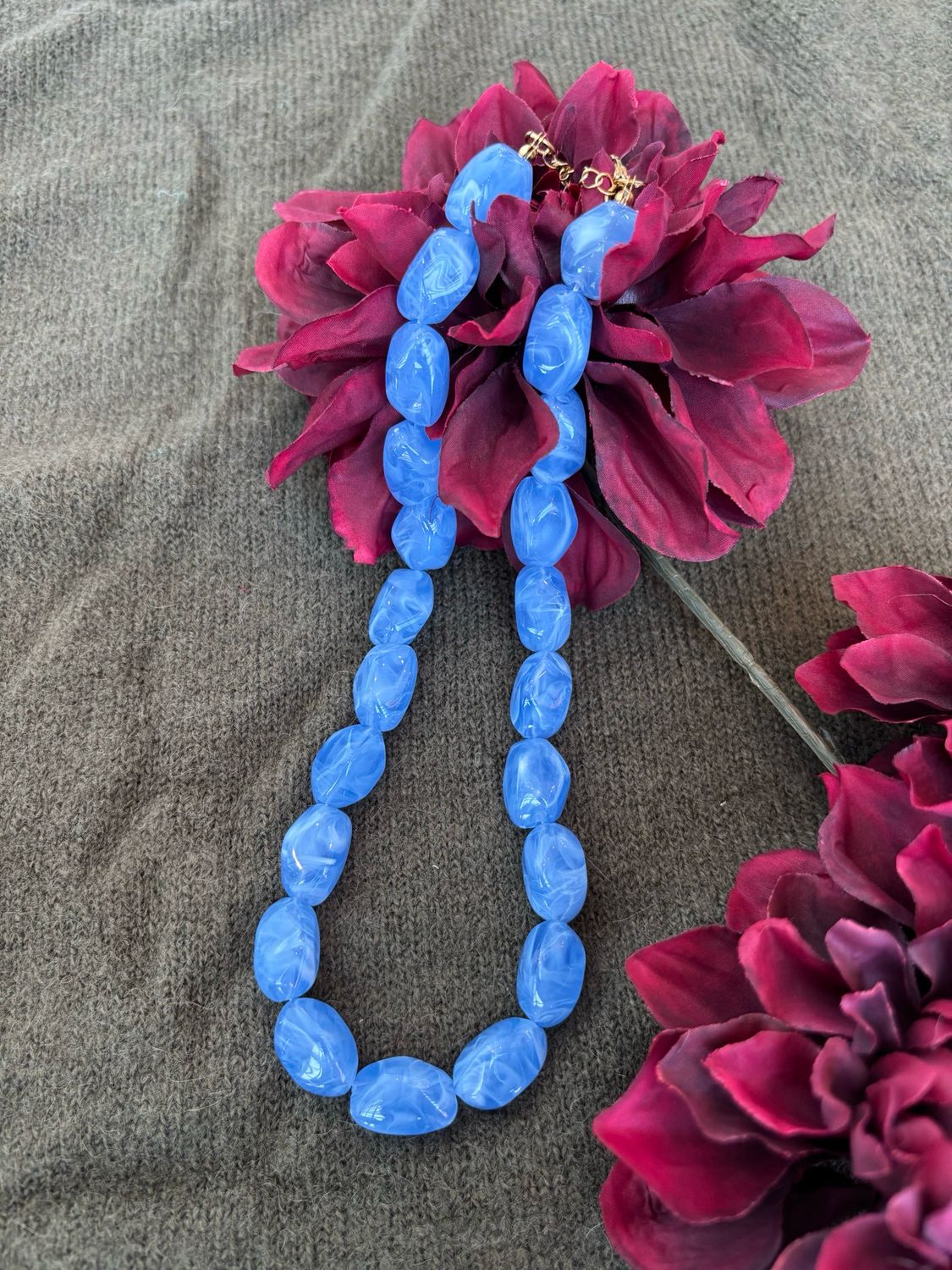 KRALENKETTING BLAUW
