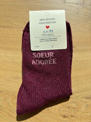 GLITTER KOUSEN BURGUNDY ‘SOEUR ADORÉE’
