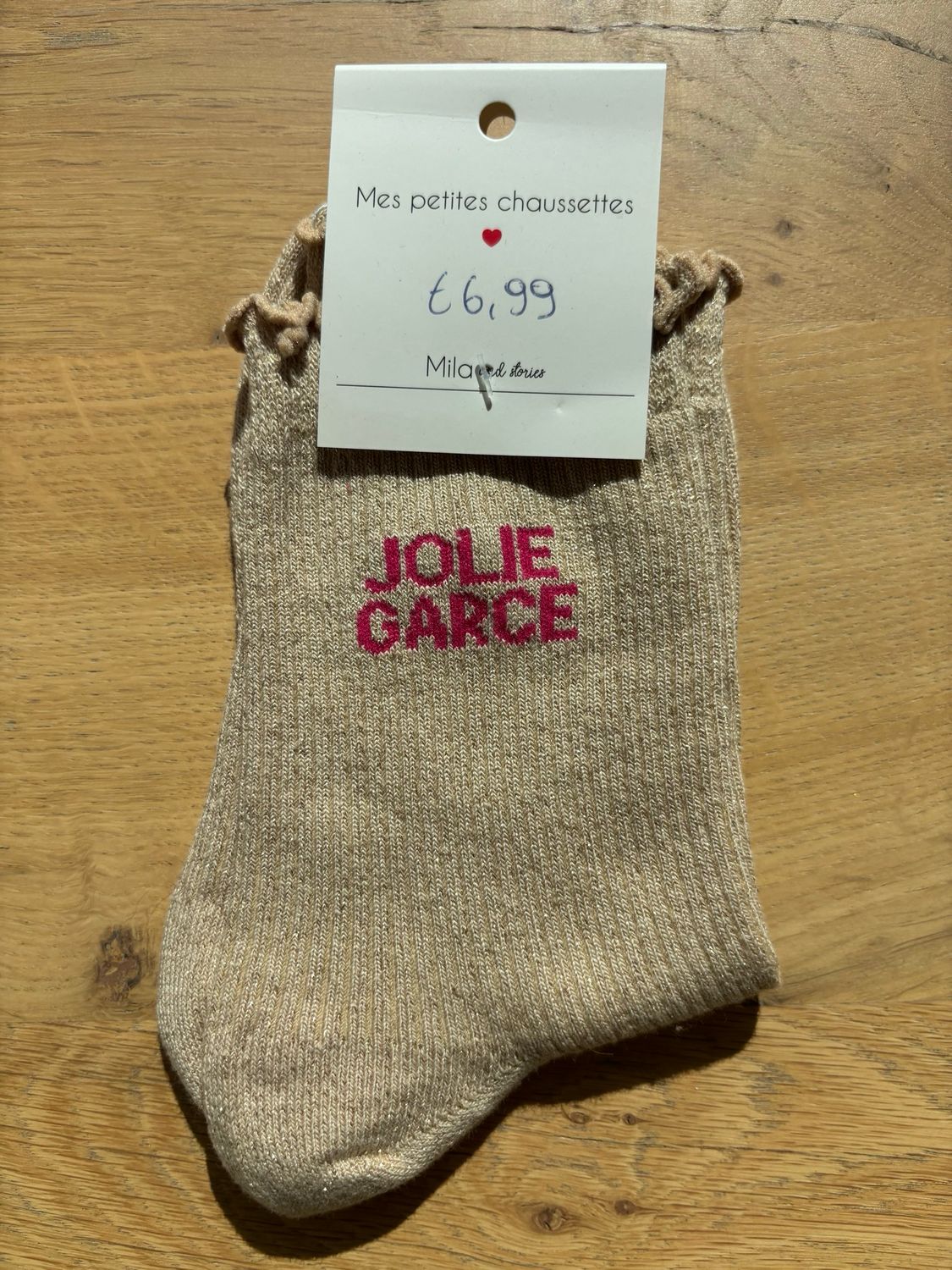 GLITTER KOUSEN BEIGE ‘JOLIE GARCE’