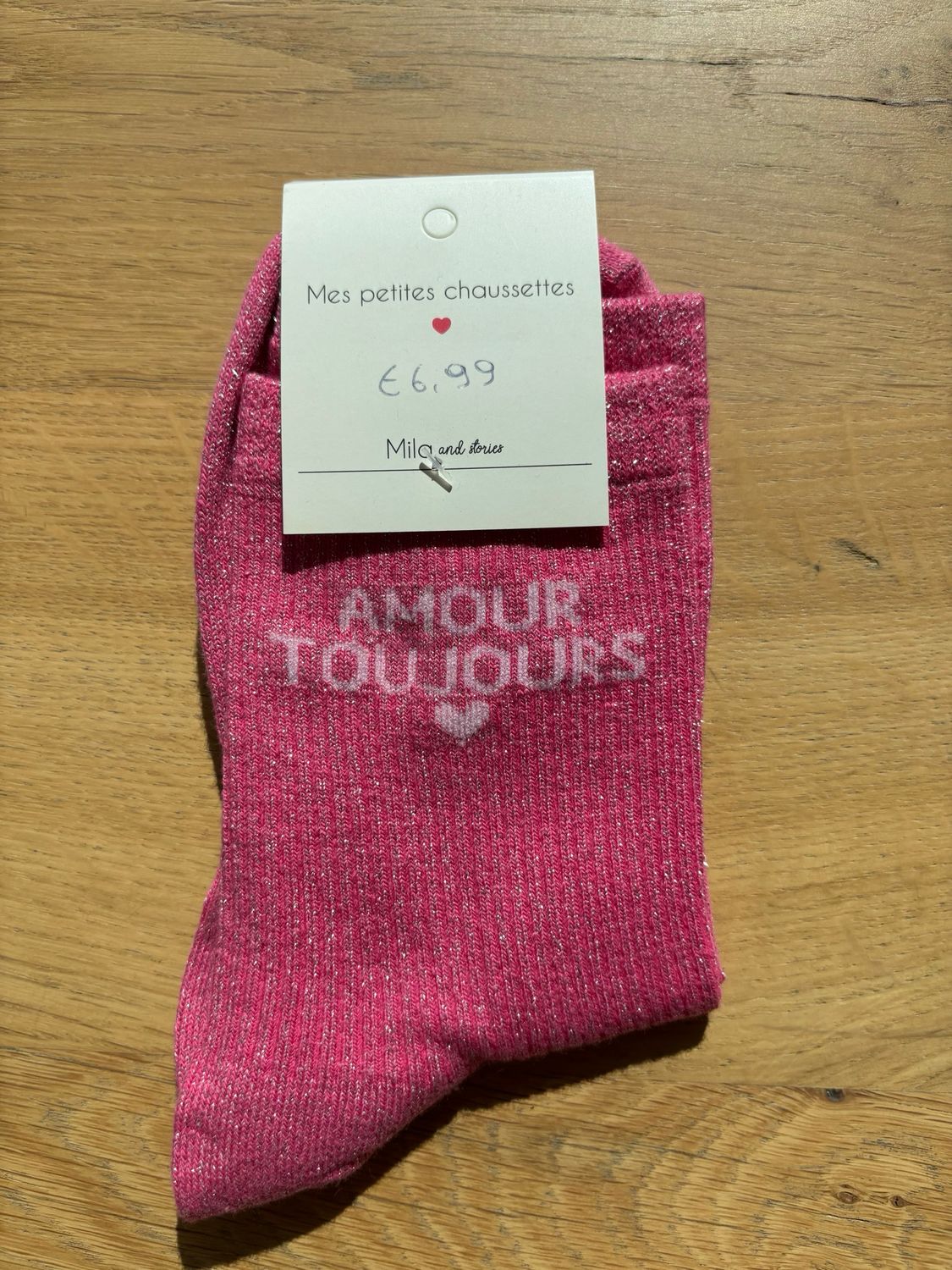 GLITTER KOUSEN ROZE ‘AMOUR TOUJOURS’