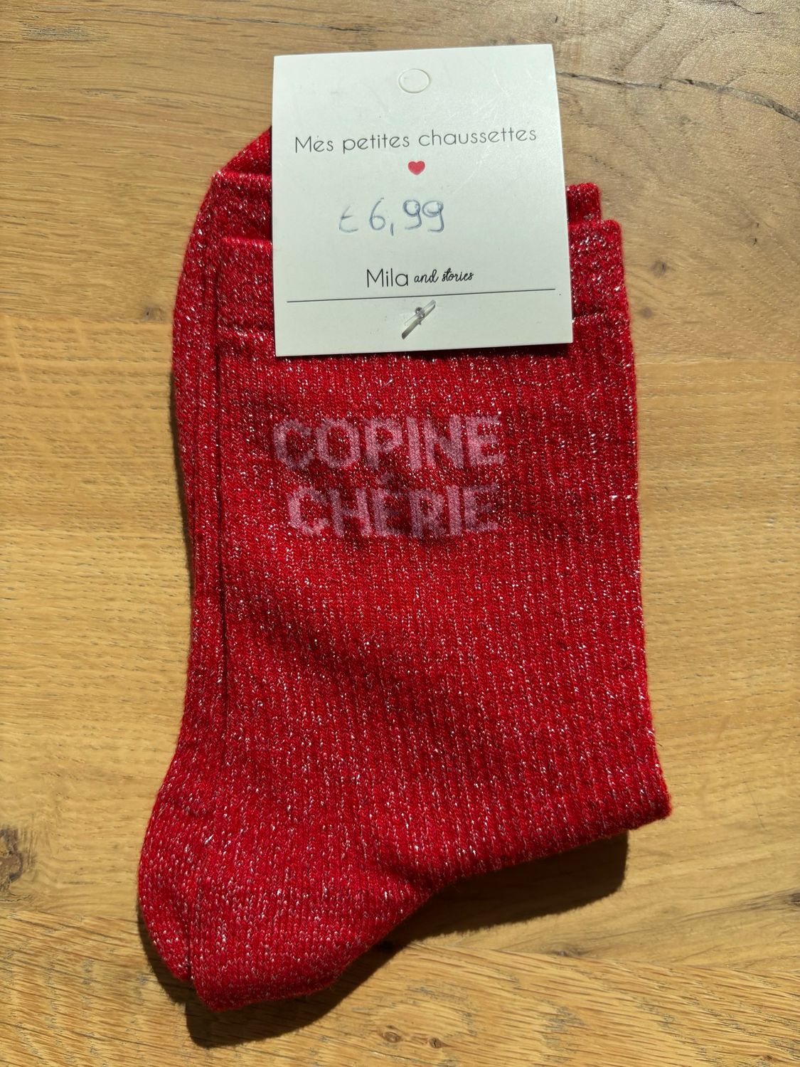 GLITTER KOUSEN ROOD ‘COPINE CHÉRIE’