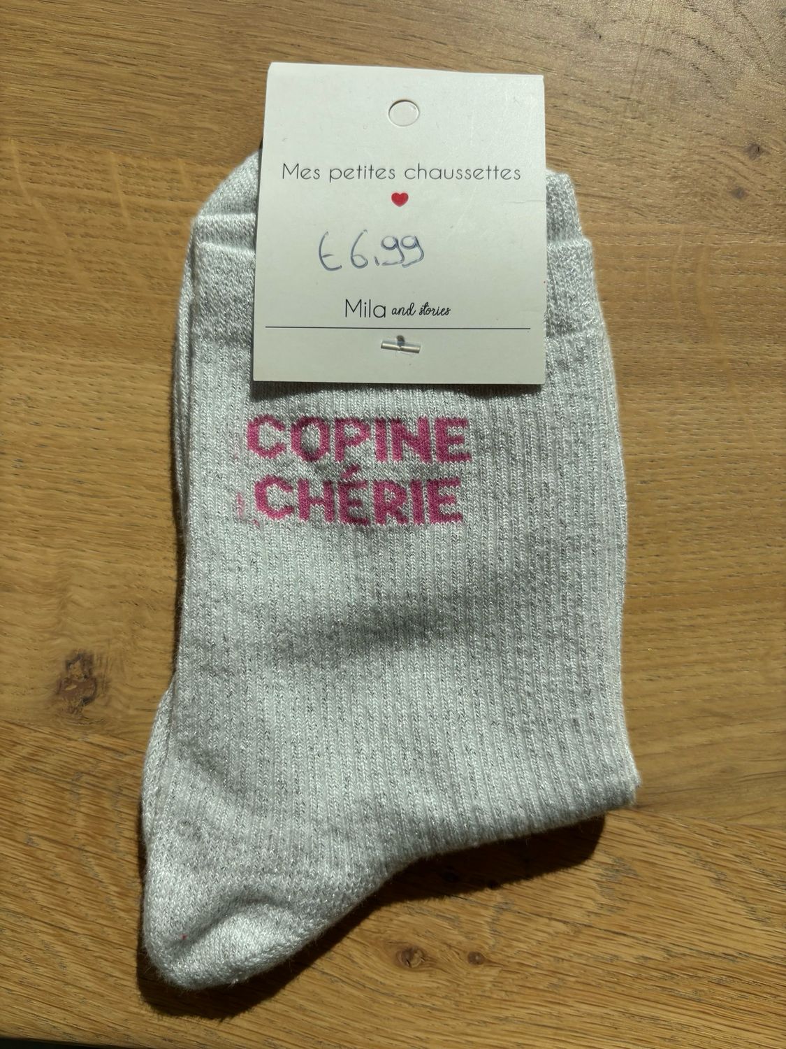 GLITTER KOUSEN GRIJS ‘COPINE CHÉRIE’