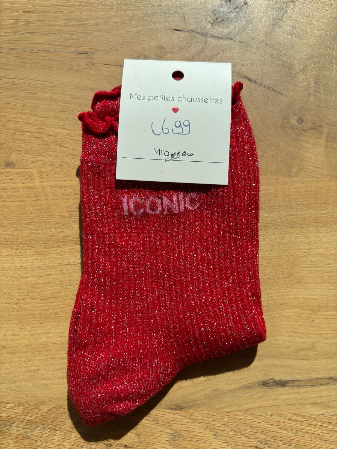 GLITTER KOUSEN ROOD ‘ICONIC’