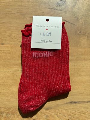 GLITTER KOUSEN ROOD ‘ICONIC’
