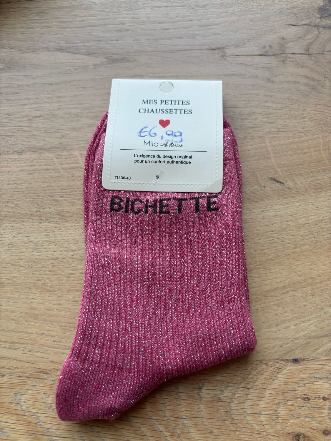 GLITTER KOUSEN ROZE ‘BICHETTE’