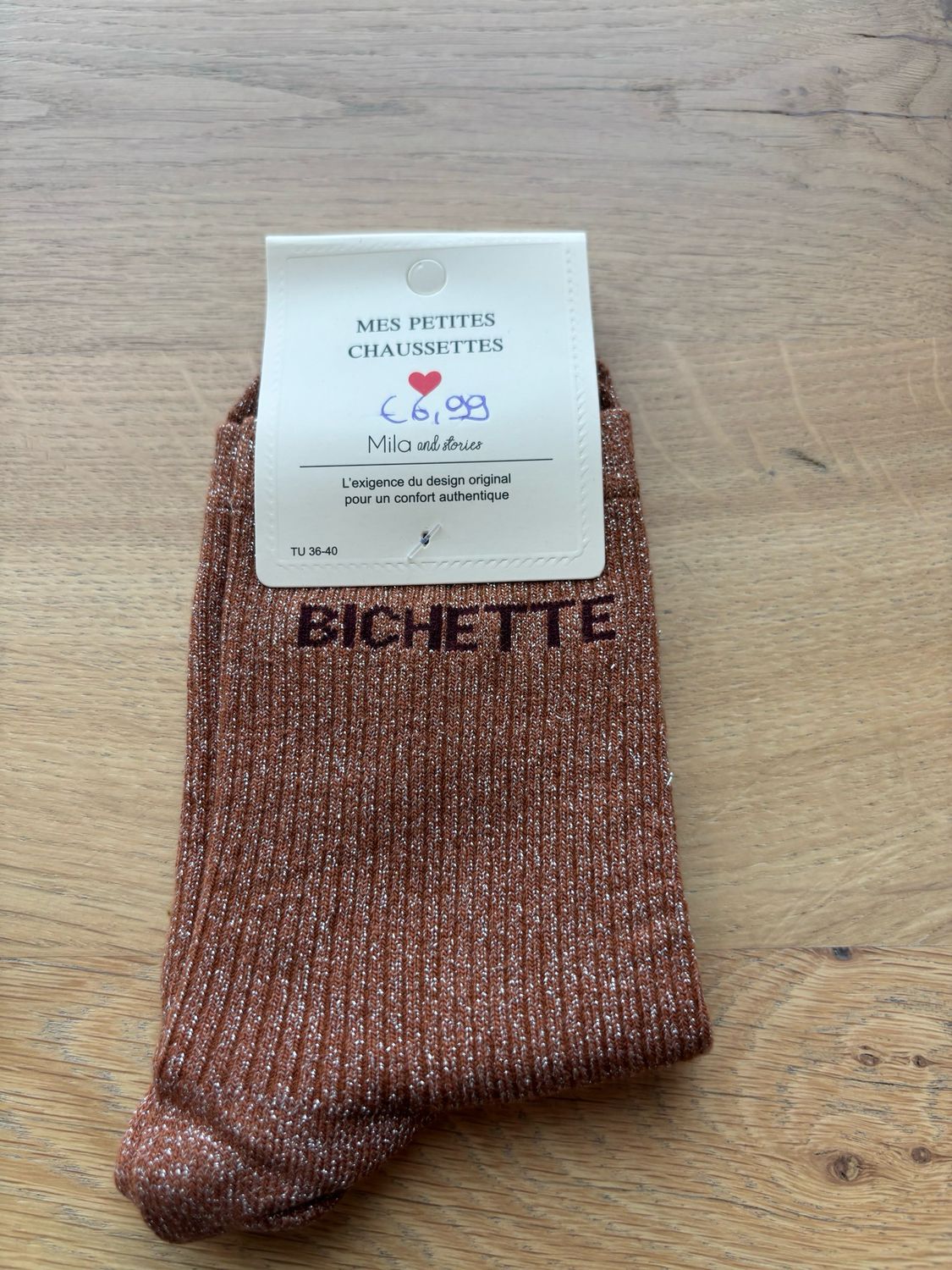 GLITTER KOUSEN BRUIN ‘BICHETTE’