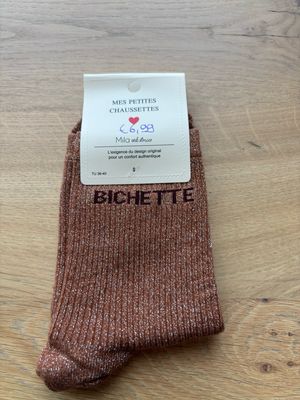 GLITTER KOUSEN BRUIN ‘BICHETTE’