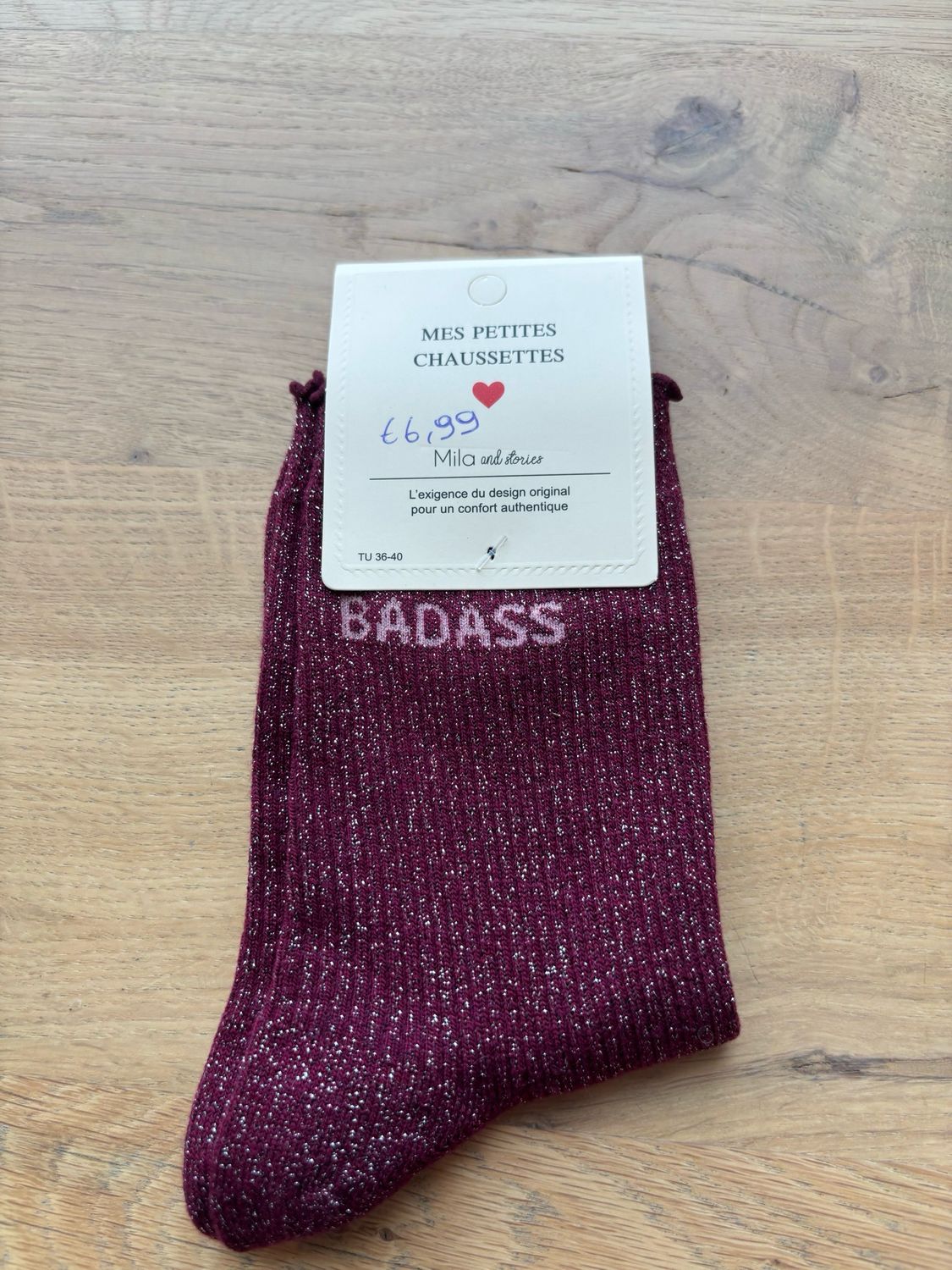 GLITTER KOUSEN BURGUNDY ‘BADASS’