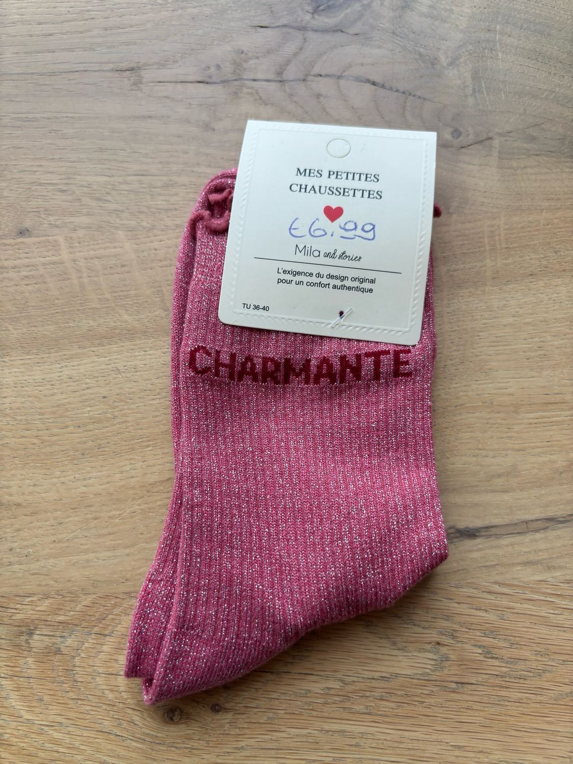 GLITTER KOUSEN ROZE ‘CHARMANTE’