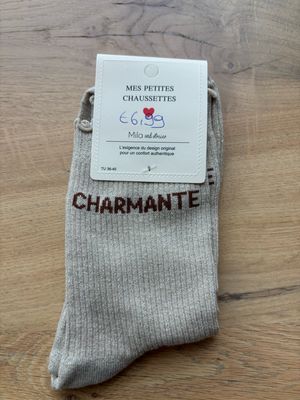 GLITTER KOUSEN BEIGE ‘CHARMANTE’