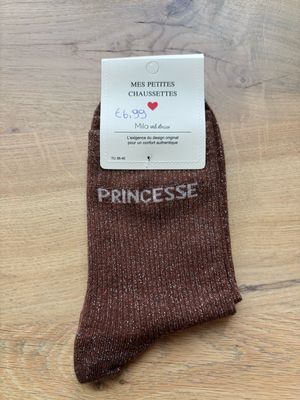 GLITTER KOUSEN BRUIN ‘PRINCESSE’