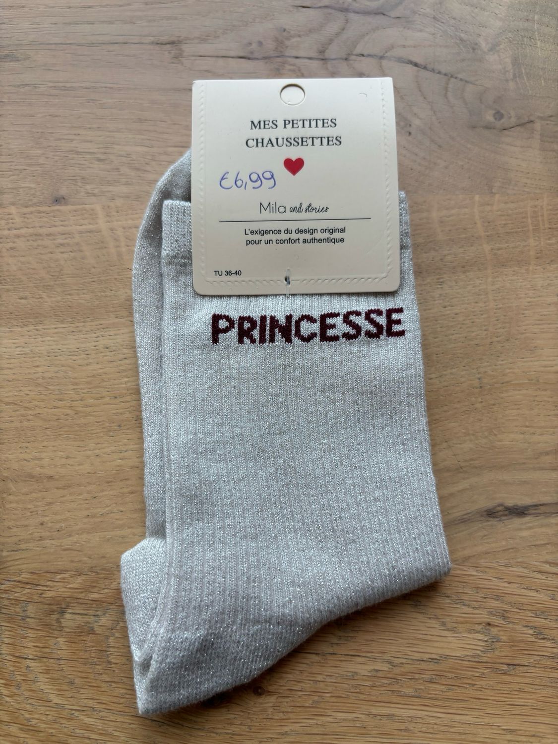 GLITTER KOUSEN CRÈME ‘PRINCESSE’
