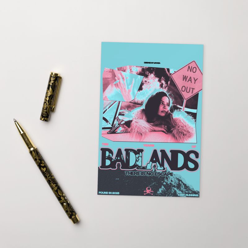 BADLANDS: THERE IS NO ESCAPE (postcard)