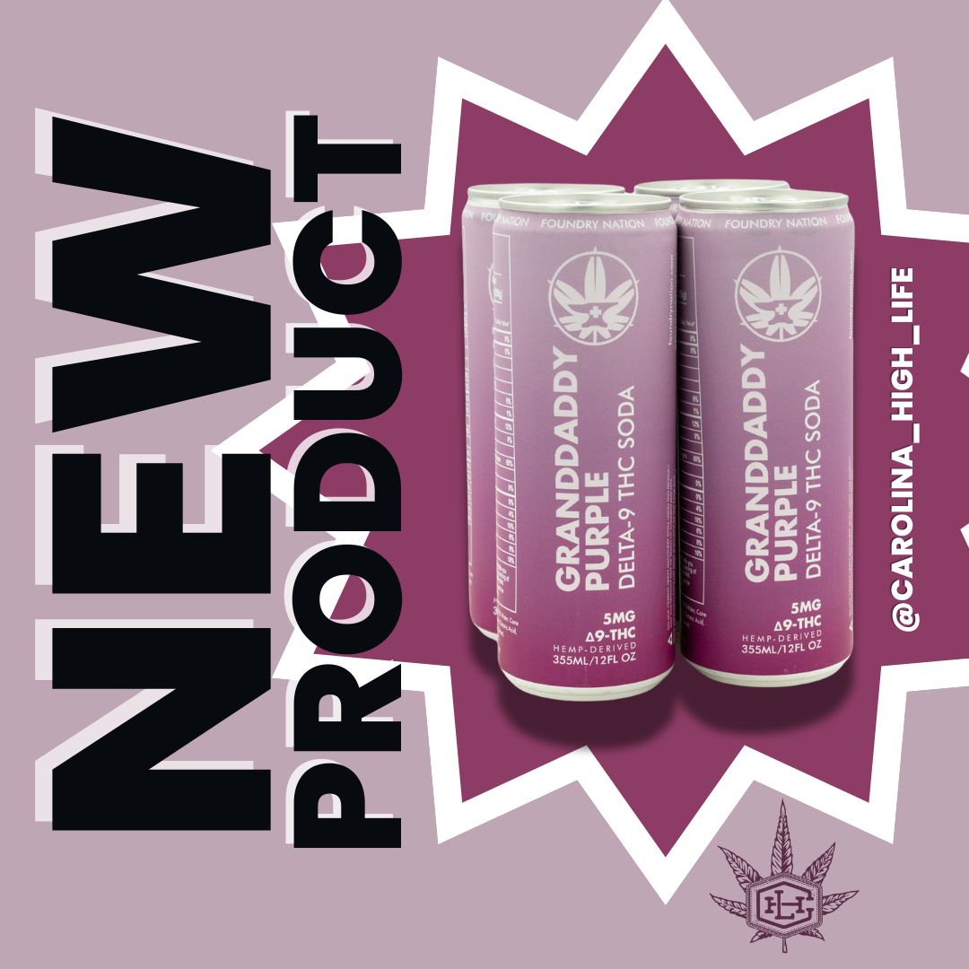 Foundry D9 Drinks, Flavor: Granddaddy Purple Soda, Strain: 5 mg