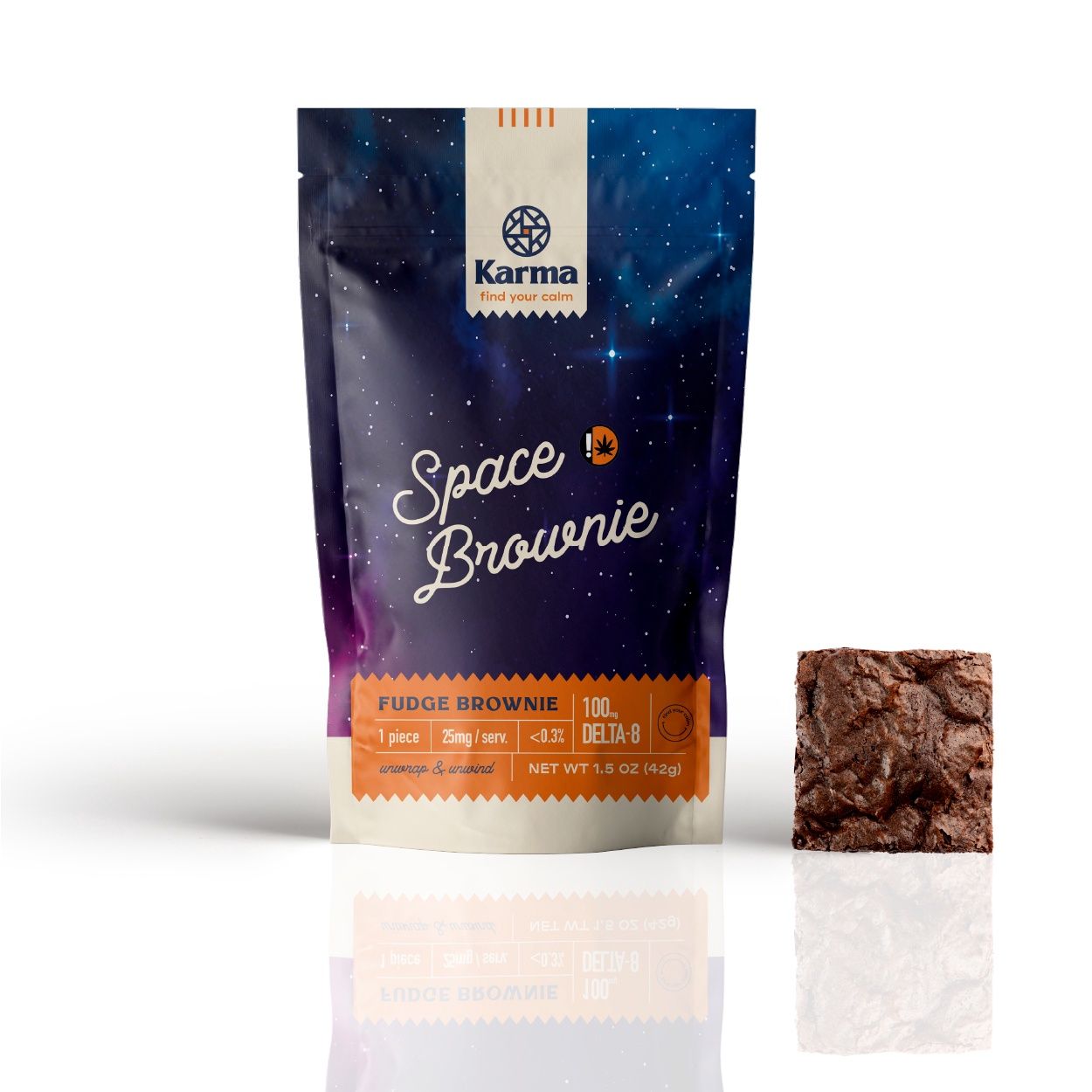 Karma Space Fudge Brownie | THC: 100mg