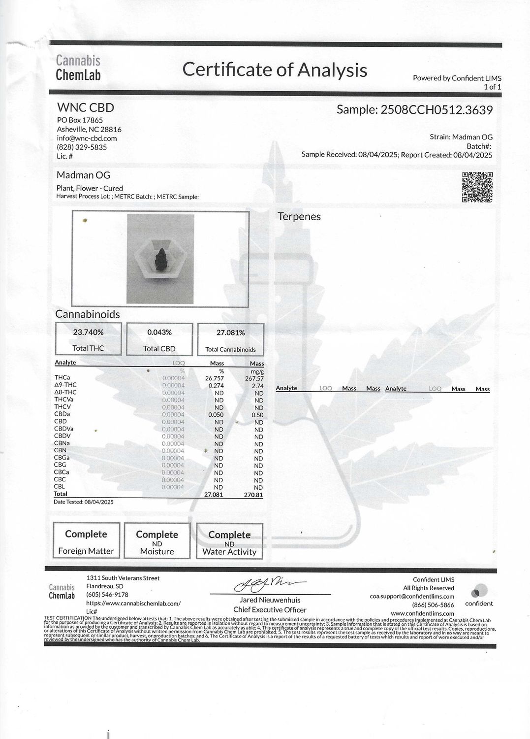 Madman OG | Hybrid | THCa: 26.7%, Size: 1/8
