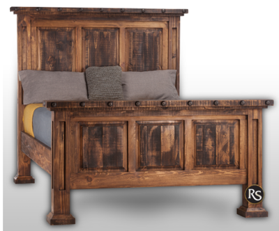 LR Rustic Fiesta Queen Size Bed in the Dark Finish