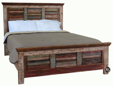 Linea Cabana Queen Size Bed-Multicolor Finish