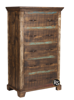 Linea Cabana Tall Drawer Chest-Multicolor Finish