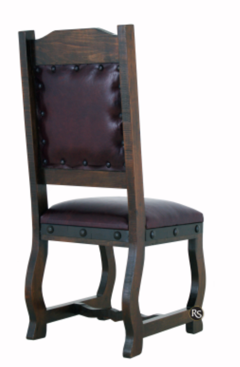 Grand Hacienda Leather Herradura Chair-Walnut Finish