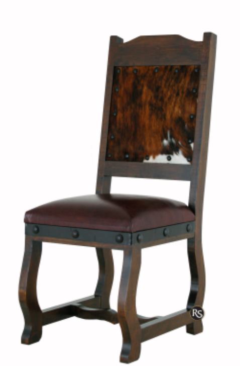 Grand Hacienda Leather Herradura Chair-Pictured in Walnut Finish
