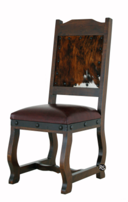 Grand Hacienda Cowhide Herradura Chair-Pictured in Walnut Finish