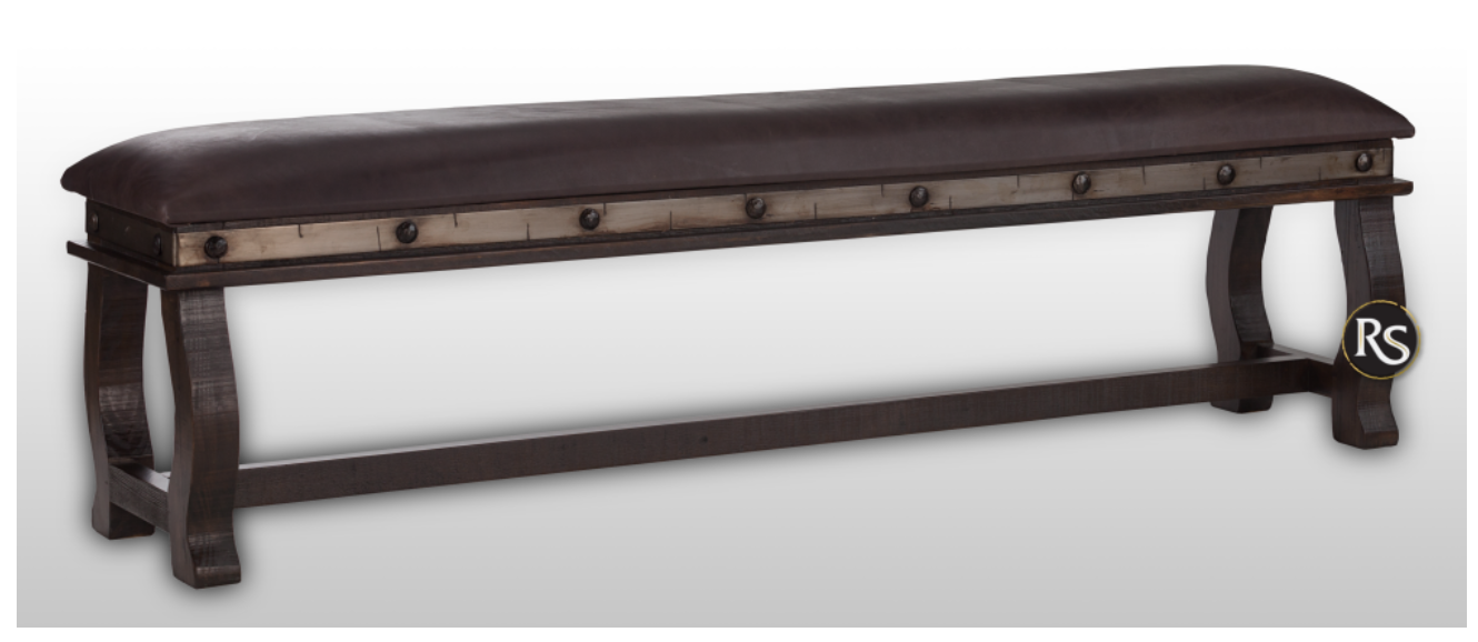 Grand Hacienda 72&quot; Leather Bench-Old West Finish