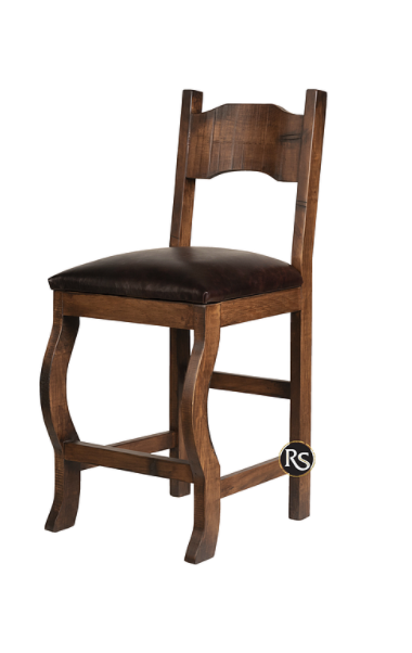 Floresville Leather 24&quot; Stool-Oldie Toasted
