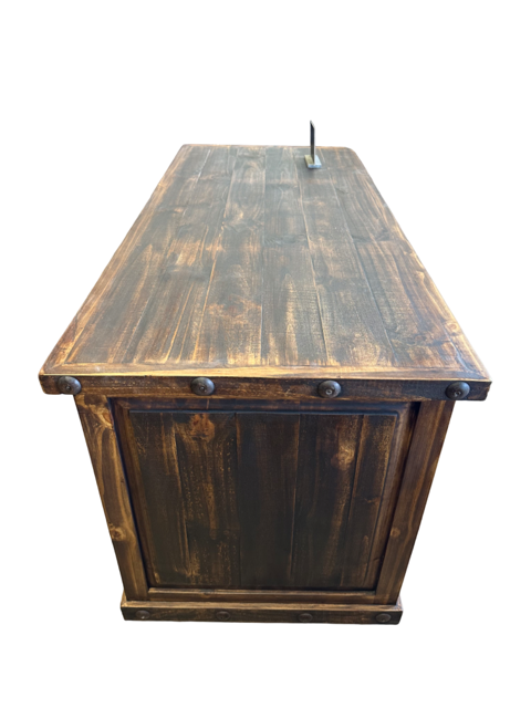 Rustic Executive Desk-Dark Finish
